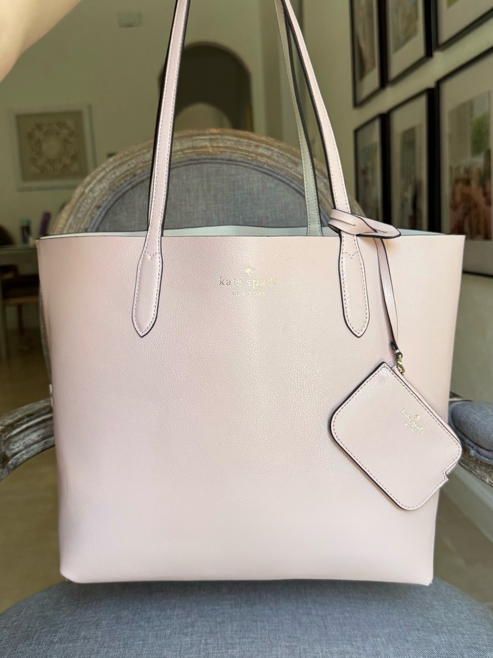 Kate Spade Ava Reversible Ivory Leather Tote Parchment K6052 $359